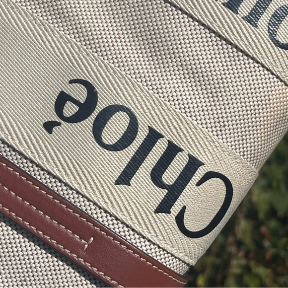 💕SOLD💕Chloe woody tote small brown and beige - Picture 4 of 11